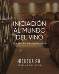 Iniciación al mundo del vino · Jueves 24 de septiembre