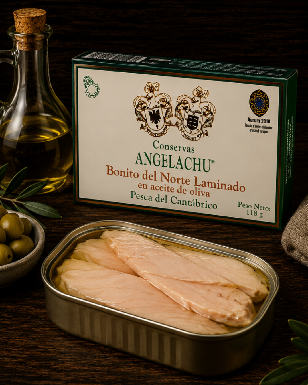 Bonito del Norte laminado en Aceite de Oliva 118 gr
