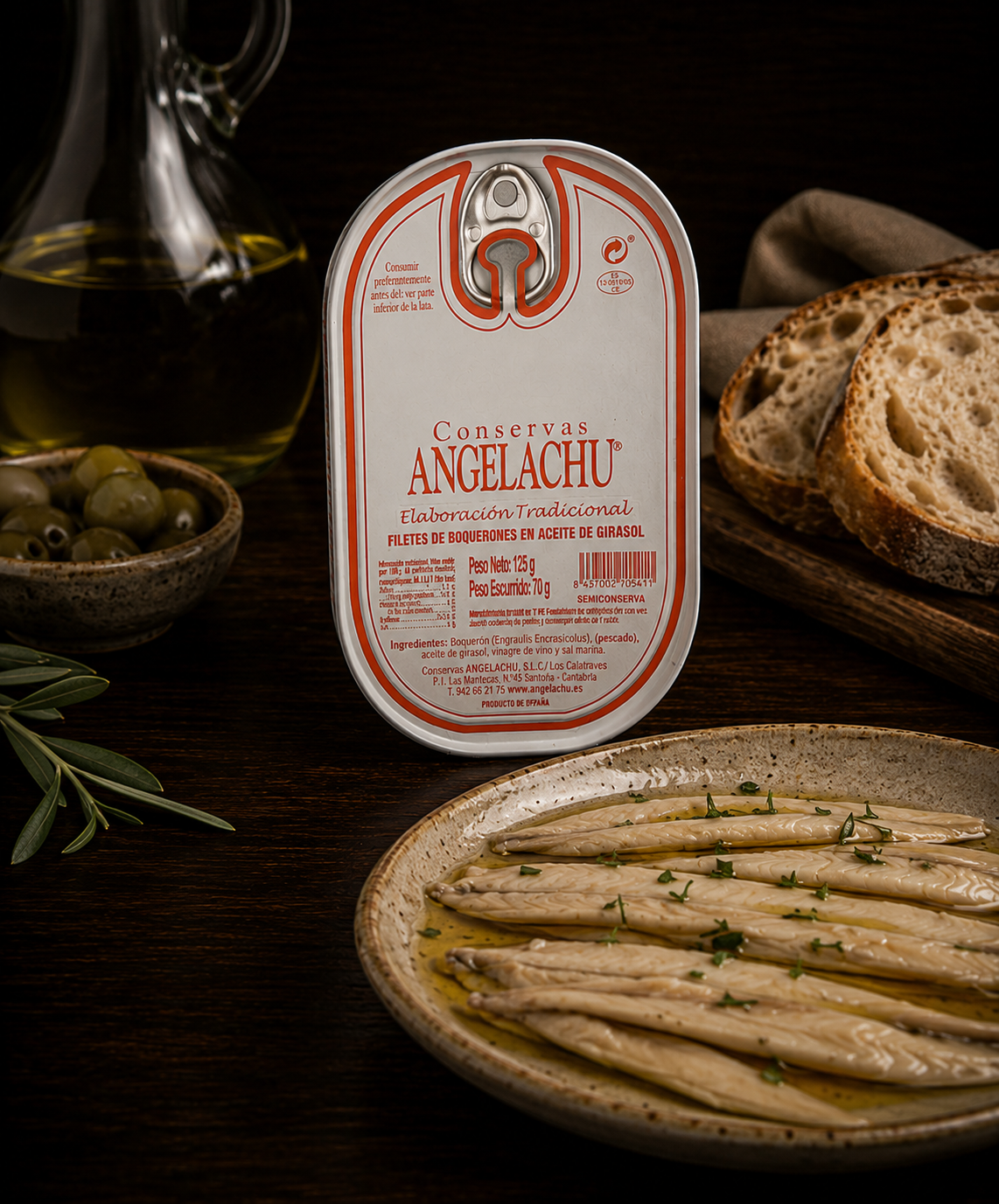 Boquerón del Cantábrico en aceite de girasol 125 gr