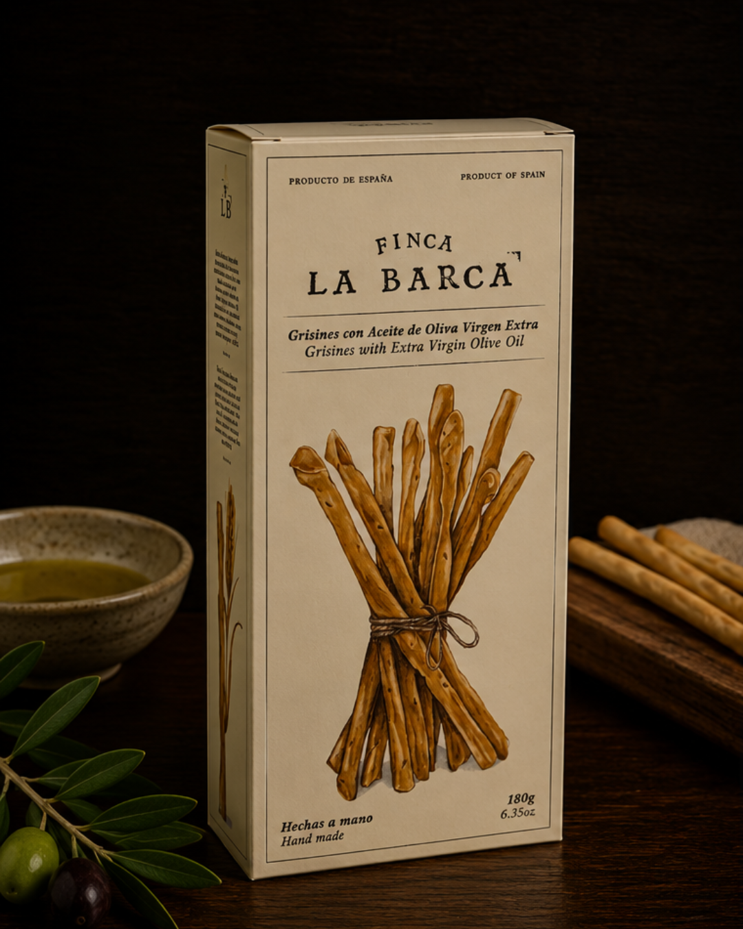 Grisines con aceite