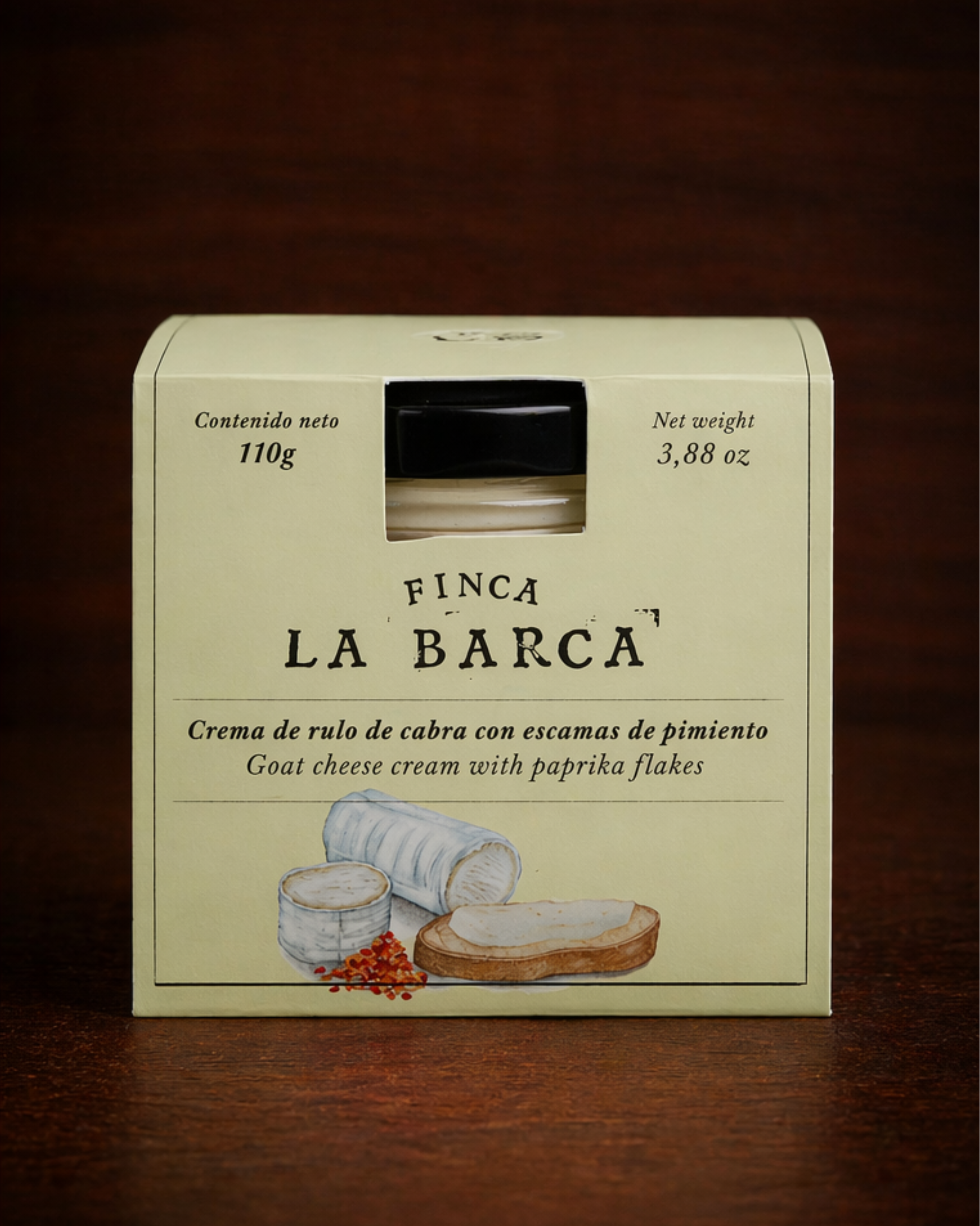 Crema de rulo de cabra con escamas de pimentón 110g