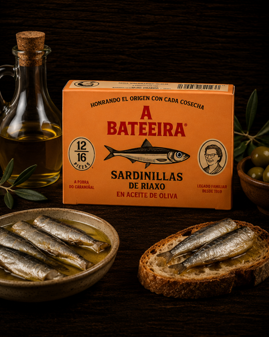 Abateeira sardina en AOVE
