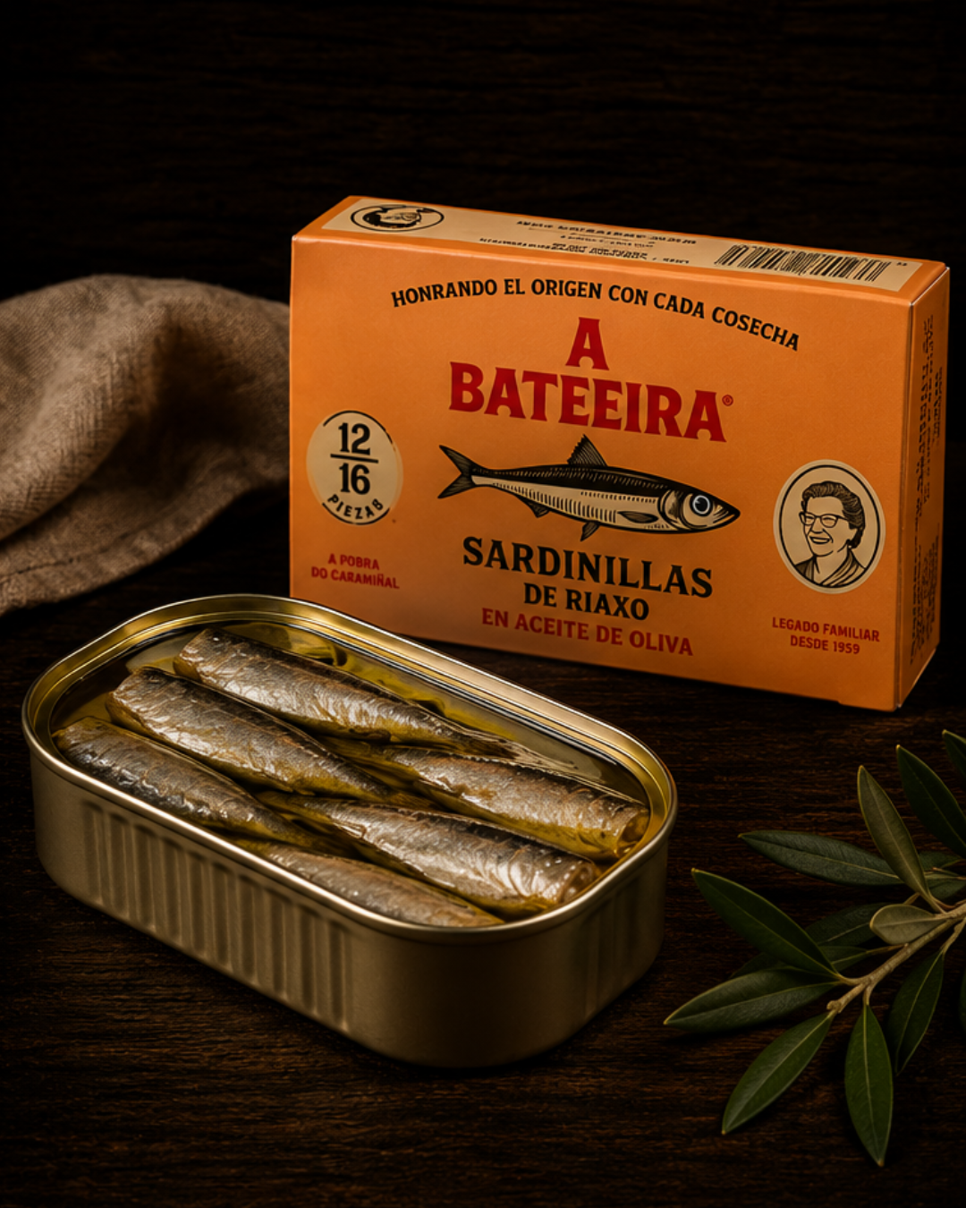 Abateeira sardina en AOVE