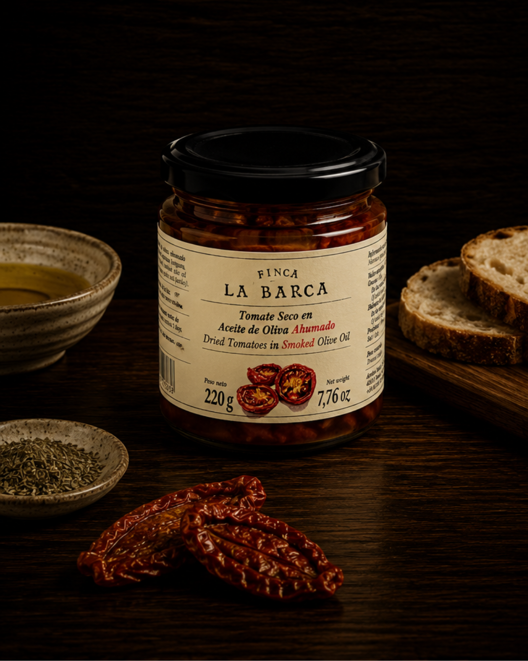 Tomates secos en aceite ahumado 220 gr
